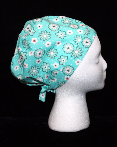 Teal Floral Shapes