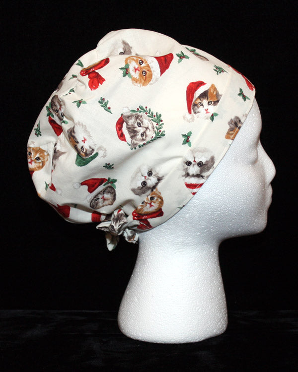Meowy Christmas Scrub Hat