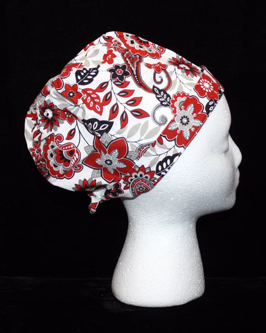 Red and Black Paisley and Floral Design