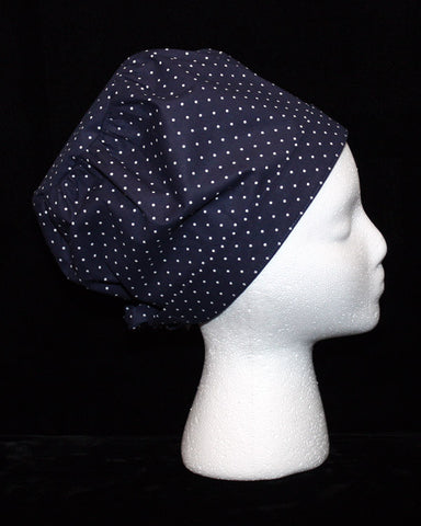 Navy and White Polka Dots